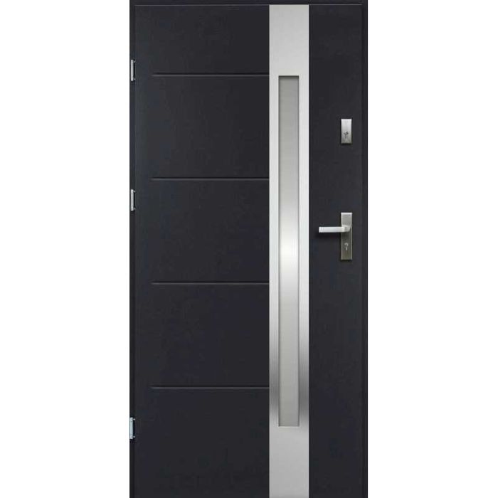 Drzwi Zewnętrzne Antracyt Witrum 55 mm "90" Lewe WYPRZEDAŻ