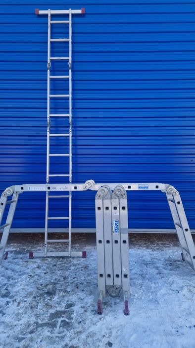 drabina przegubowa z platformą roboczą 355cm aluminiowa Krause podest