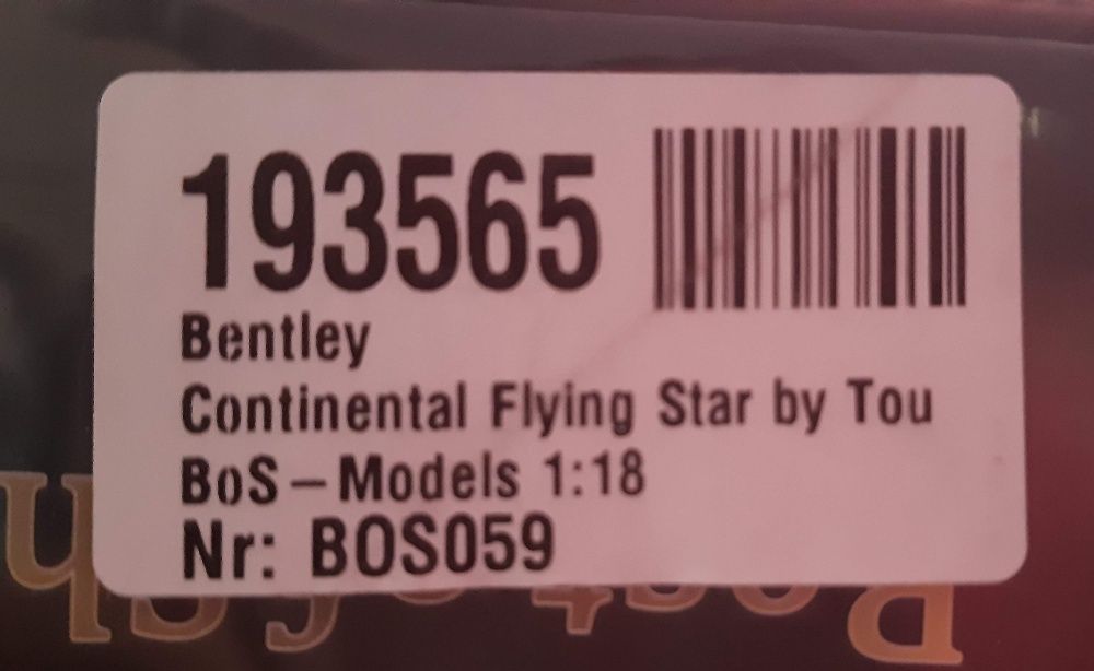 1/18 Bentley Continental Flying Star - BoS Models