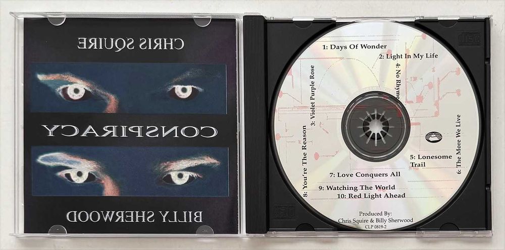CD_Chris Squire e Billy Sherwood, Conspiracy. Muito estimado, como novo.