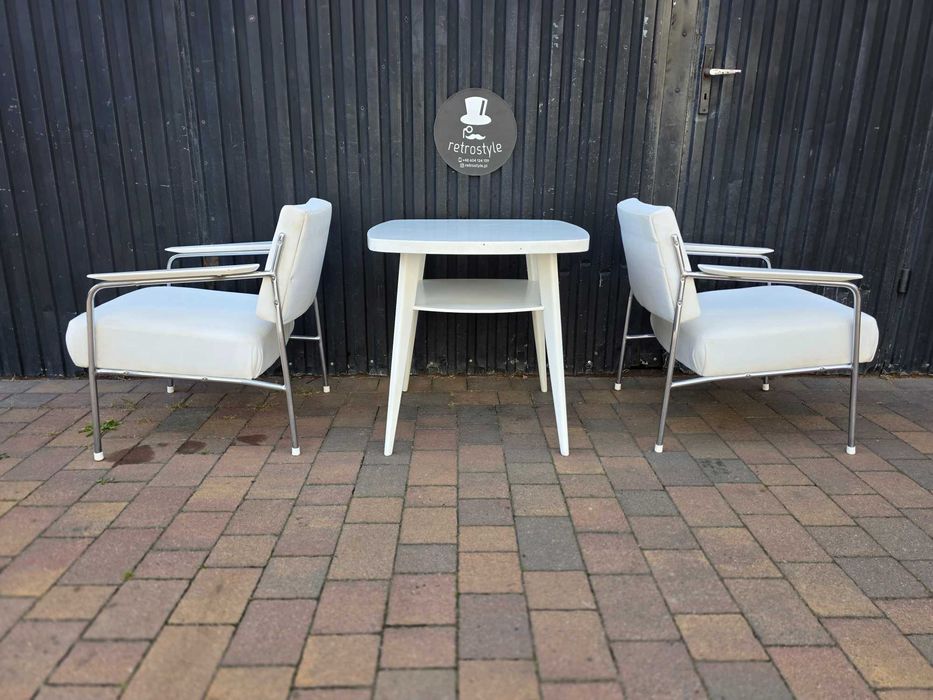 Designeskie fotele KOVONA - Bauhaus lata 60. Czechosłowacja, Mid-Century, PRL * GRATIS stolik