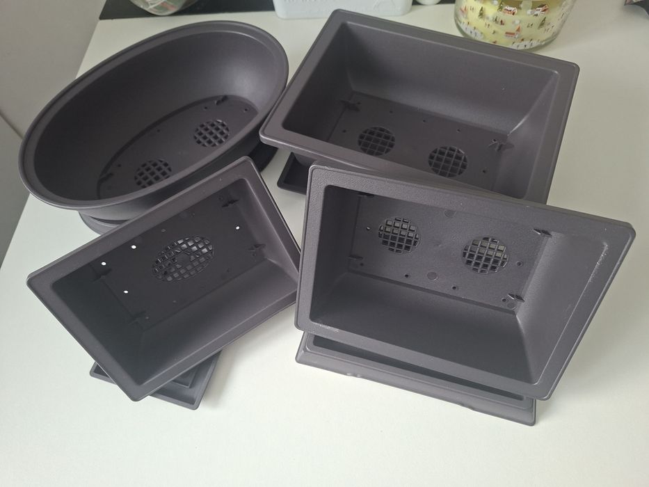 Горщики пластикові для бонсай  прямокутні і овальні