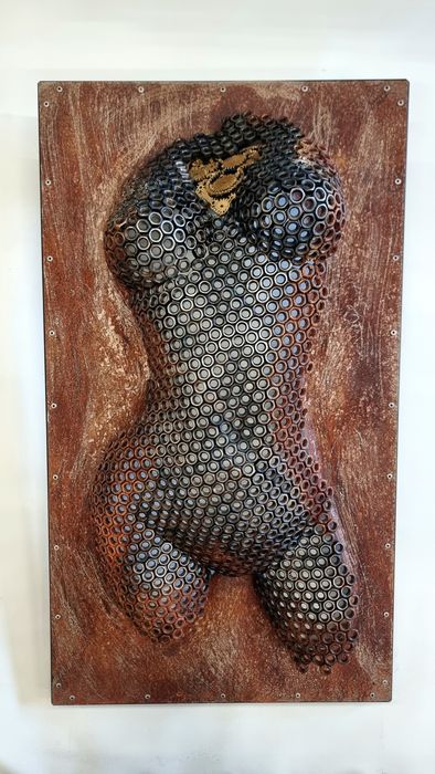 Złote Serce - Metalowa rzeźba