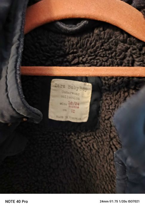 Zestaw Zara kurtka plus spodnie ocieplane rozmiar 92