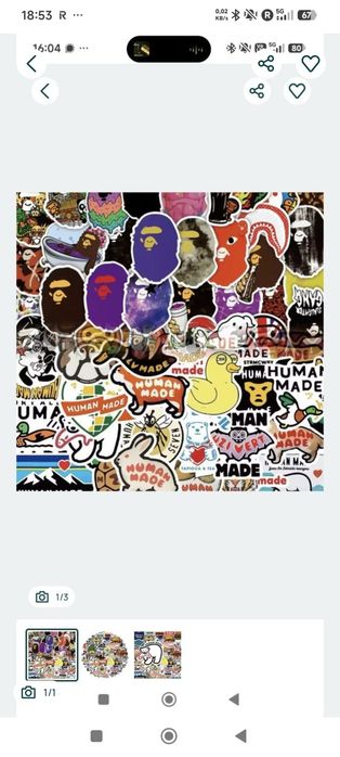 Bape 50szt. Naklejki stickers