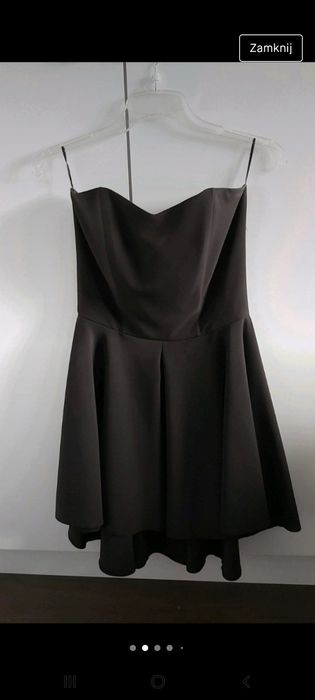 Mała czarna sukienka na imprezę, studniówkę, wesele elegancka