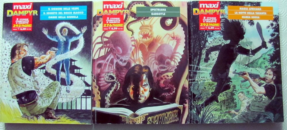 Dampyr. 3 Álbuns Maxi. BD original em italiano da Sergio Bonelli
