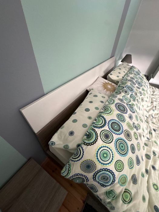 Meble sypialnia stelaż szafa materac 180x200