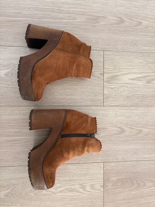 Botins em pele, estilo XUZ , compensados [36]