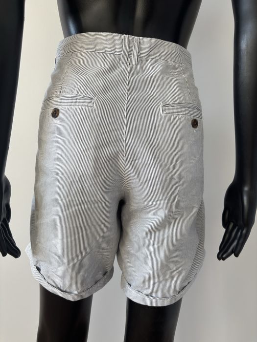 klasyczne szorty w paski krótkie spodenki biało granatowe H&M 40 L