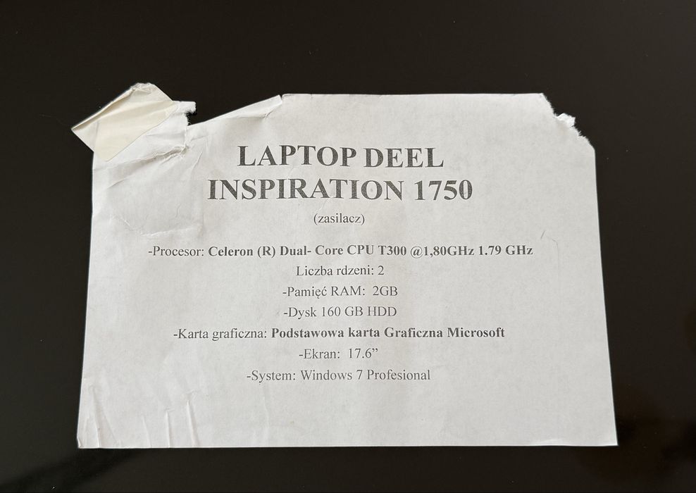 Laptop Dell Inspiration 1750