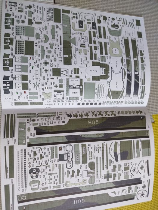 2x model kartonowy ORP Piorun, HMS Ithuriel