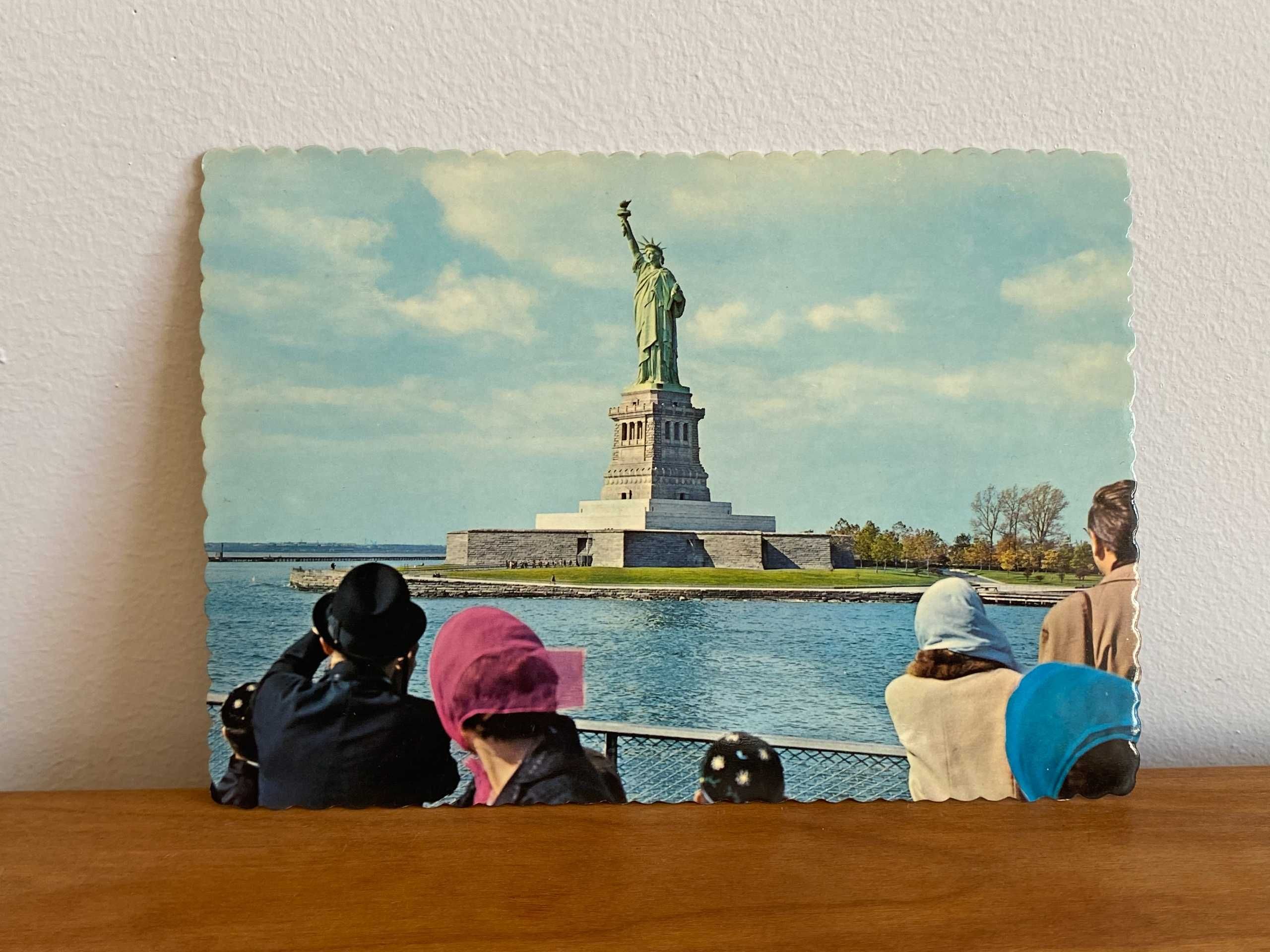 Pocztówka Fotografia 1980 USA - Germany Statua Wolności New York