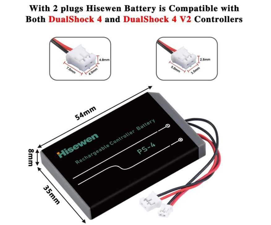Батарея акумулятор Hisewen для PS4, 3.7V, 2000 мАг/7.4Wh