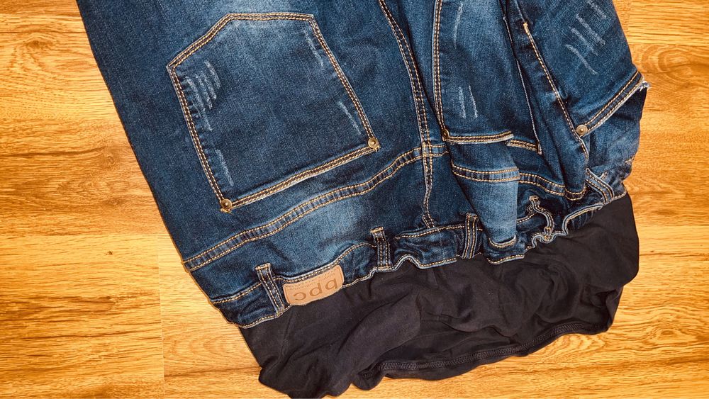 Rybaczki jeans spodnie boc dla koniet w ciąy xxl 50 elastyczbe c2