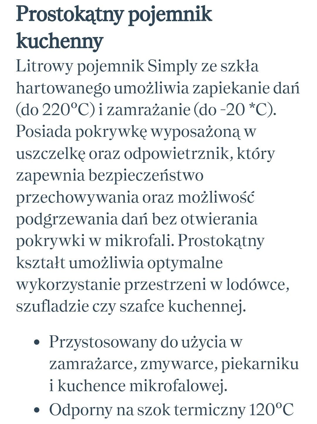 Pojemnik szklany z pokrywką 1000 ml SIMPLY AMBITION