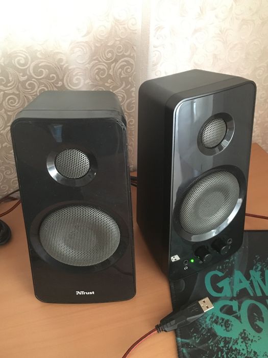 Колонки Trust Tytan 2.0 для пк телефона aux mini jack