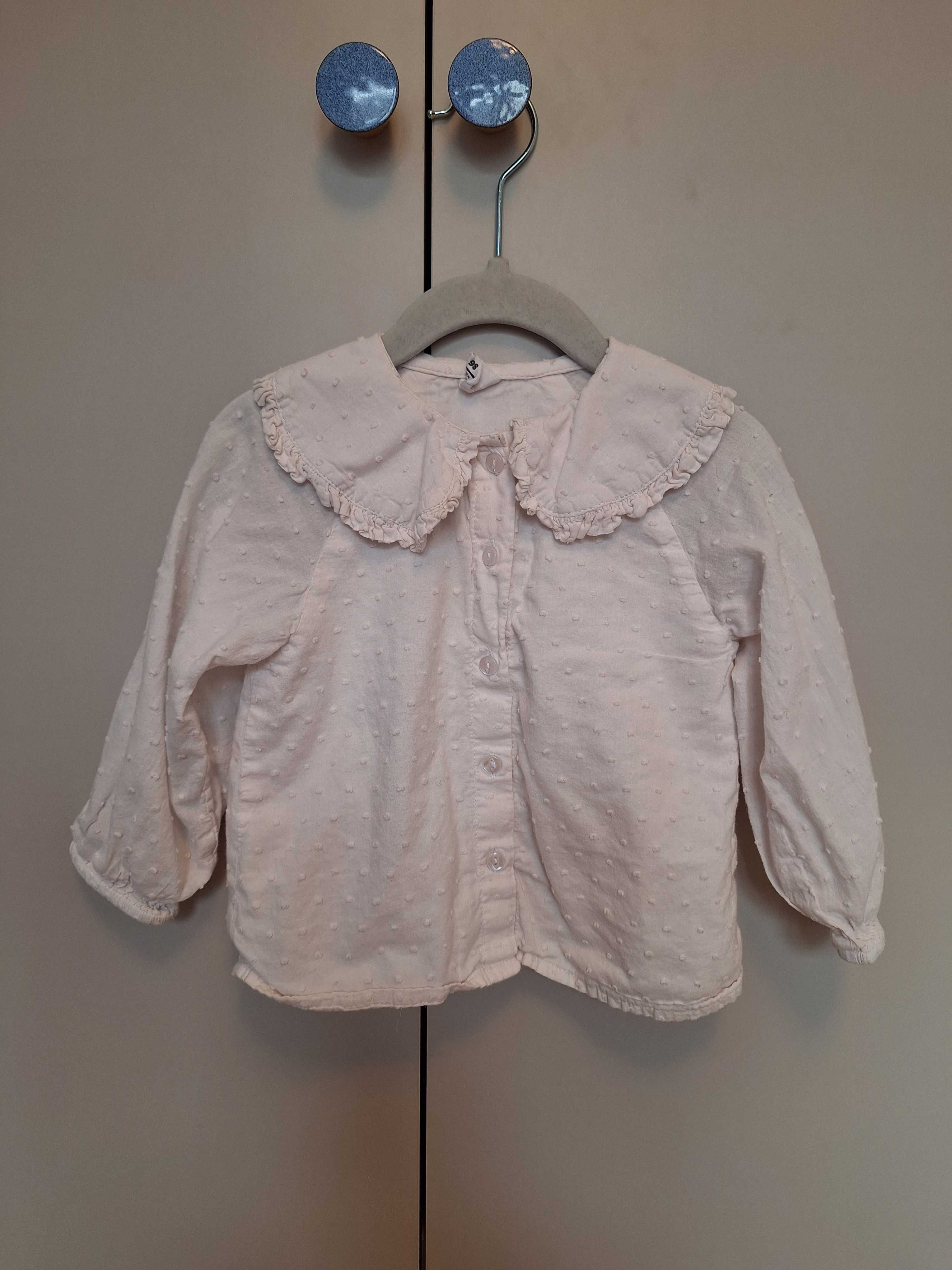 Biała bluzeczka koszulowa dla dziewczynki r.86, Cool Club