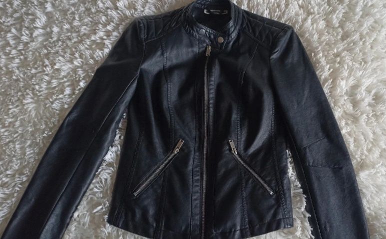 Czarna ramoneska, kurtka damska rozmiar XS