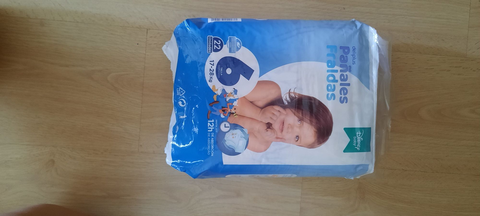 1 pacote de fraldas tamanho 6 mercadona