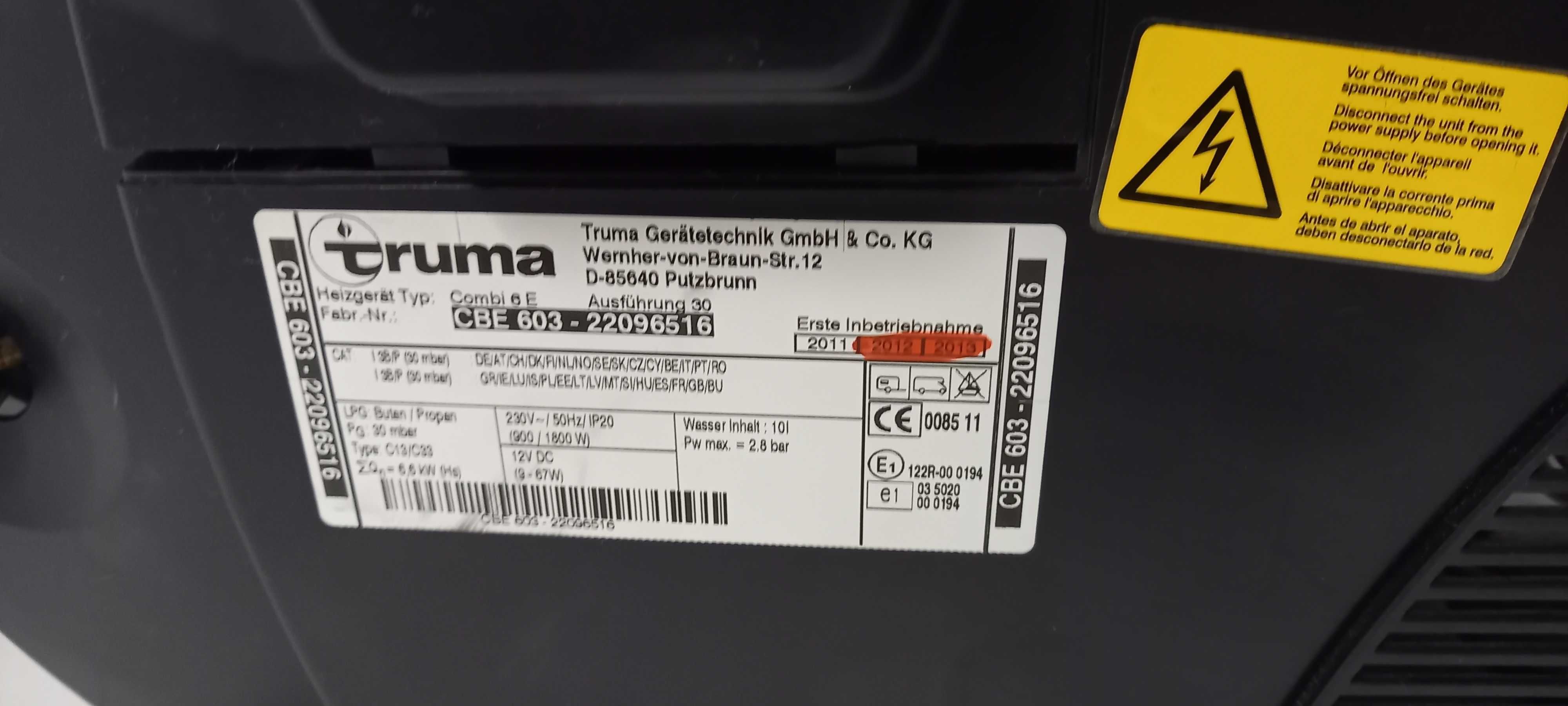 Truma Combi 6 E iNet ogrzewanie gazowo elektryczne KAMPER