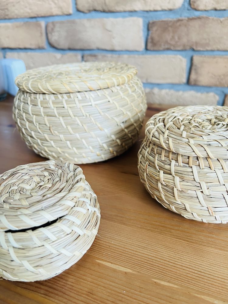 Kosz wiklinowy Ikea 3 sztuki Fryken