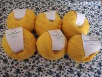 Włóczka Hobbii Merino Extra Fine Friends 6x 50g żółta kolor 24 hobbi