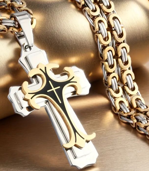 Стильний чоловічий багатошаровий кулон на шию