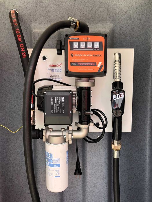 Dwupłaszczowy zbiornik na paliwo 2500l z dystrybutorem - diesel - AMAX