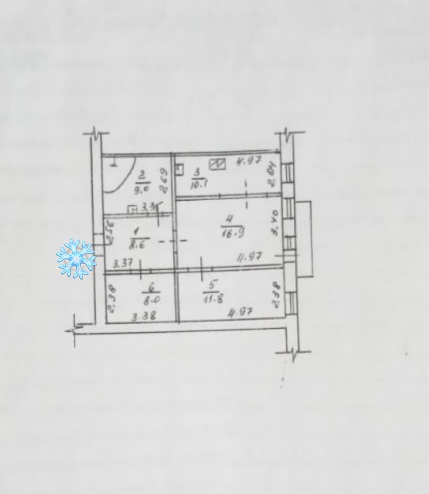 Продаж 3-к квартири-студії