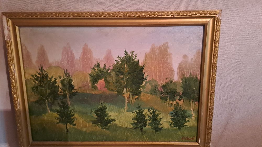 Картина маслом лісова галявина