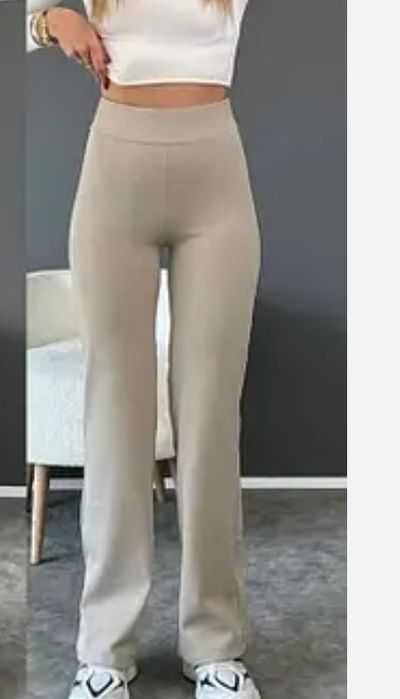 Штани кльош в рубчик на флісі піде для вагітних