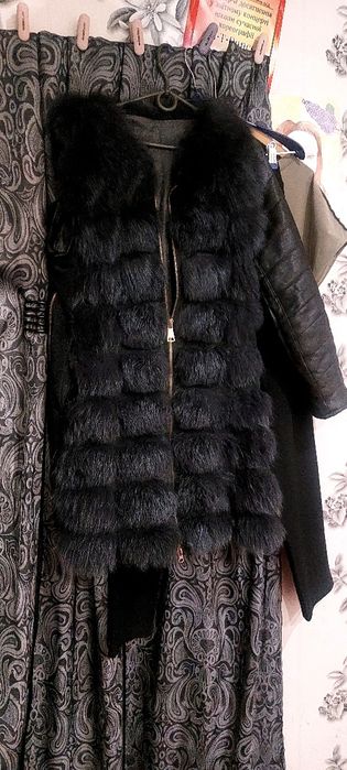 Кожаная,зимняя с чорнобуркой