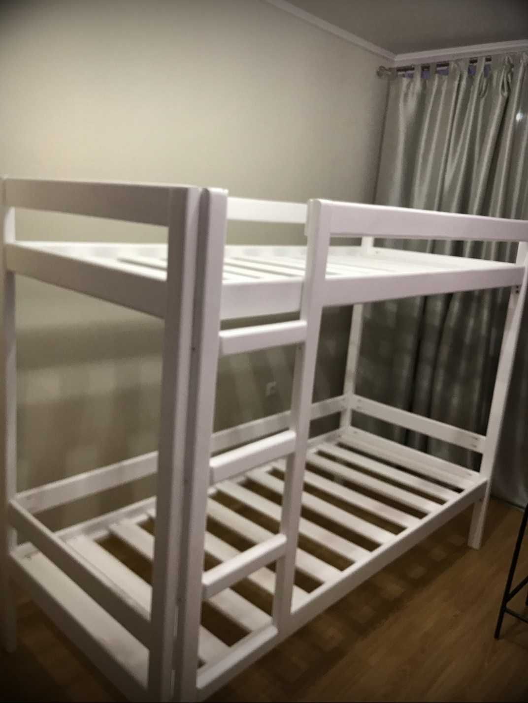 Ліжко чердак для дітей 80х190см білий колір. Дитяче кровать будиочок