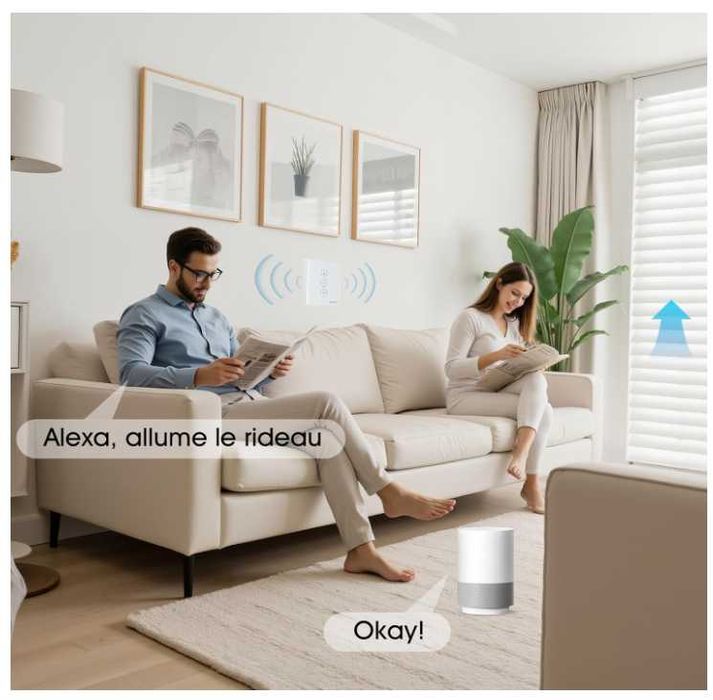 Inteligentny, dotykowy sterownik rolet HEUXGIR, komplet 4 sztuk