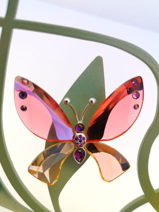 swarovski, cristal, borbuletas de colecção com árvore expositor