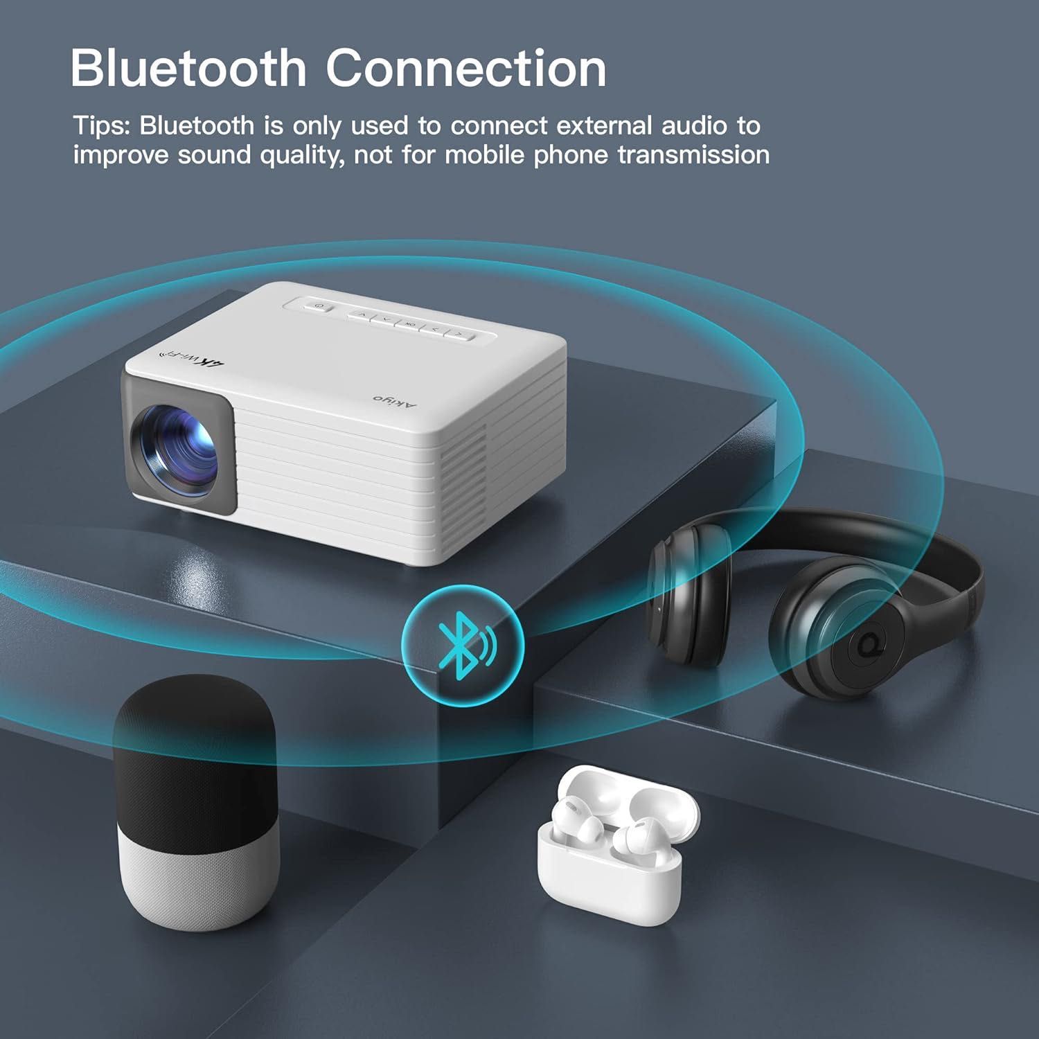 Mini projektor przenośny LED 120cali Bluetooth