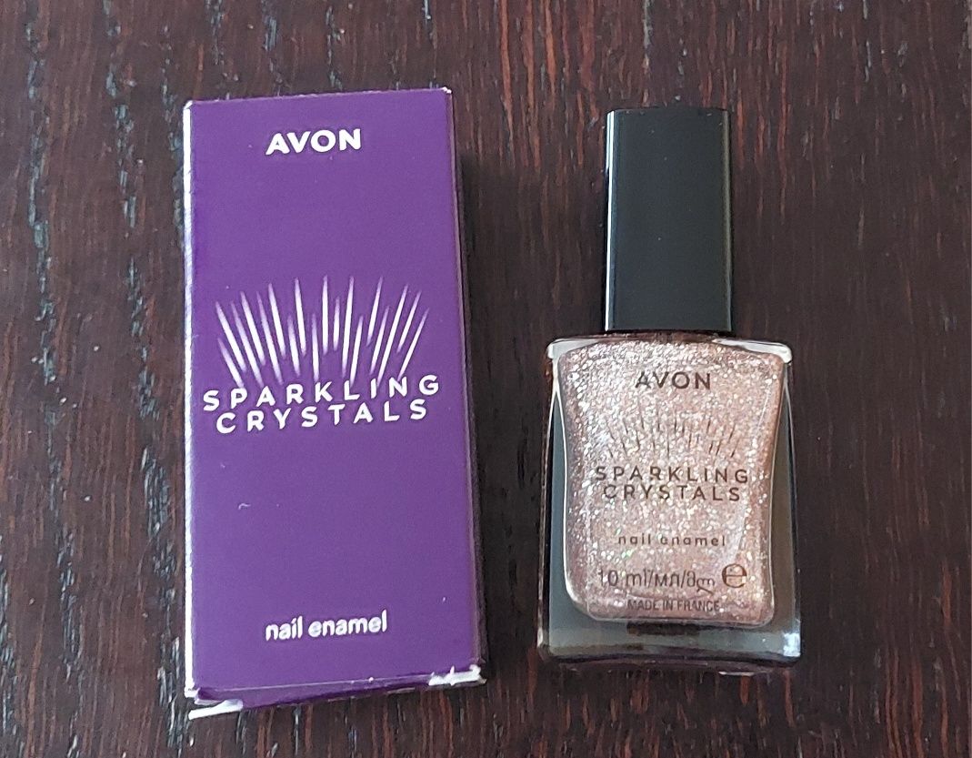 Avon lśniący lakier do paznokci 3D Sparkling Crystals Rose Galaxy