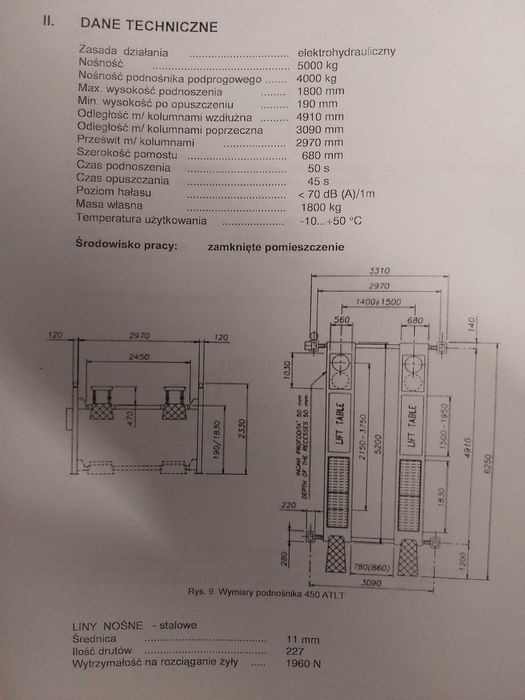 Podnośnik 4 kolumnowy, diagnostyczny 5 ton, dodatkowo nożycowy WERTHER