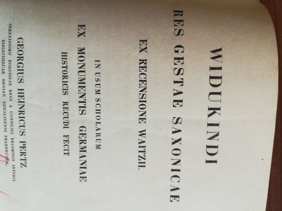 Widukindi Res gestae saxonicae z 1866 roku antyk po łacinie Pertz