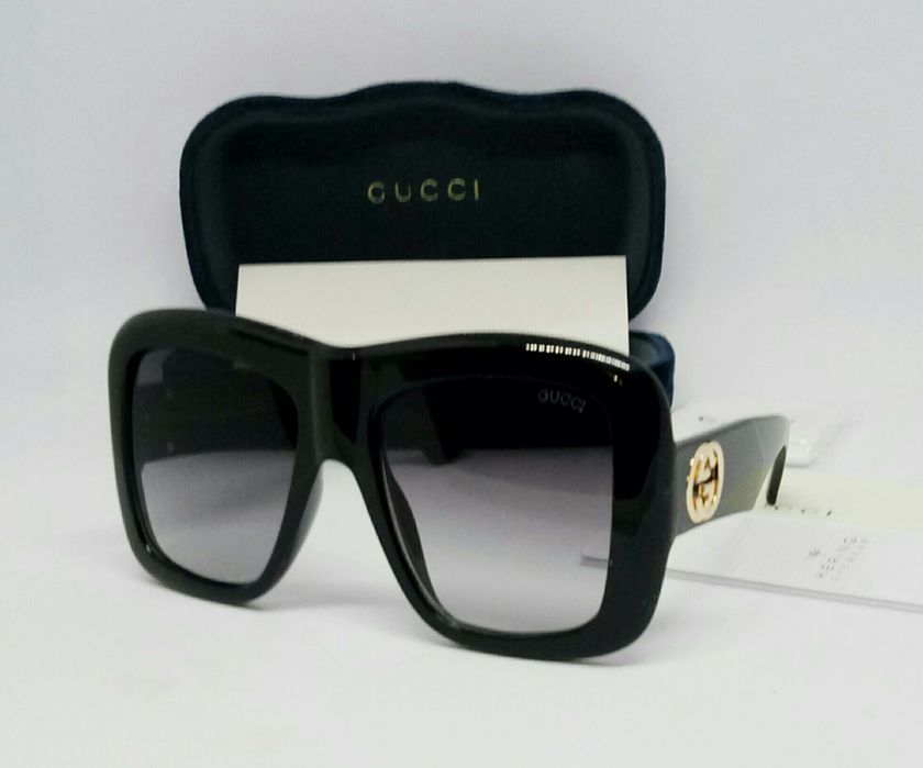 Gucci GG 0498 очки женские большие массивные черные с градиентом