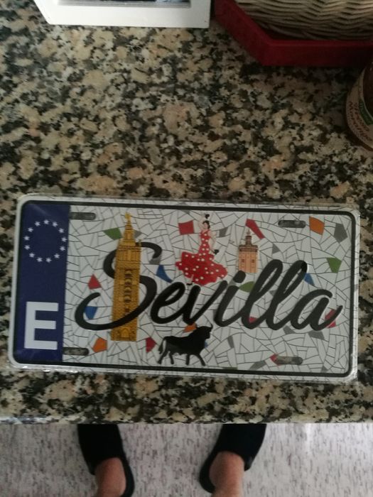 Placa de Sevilha em alumínio