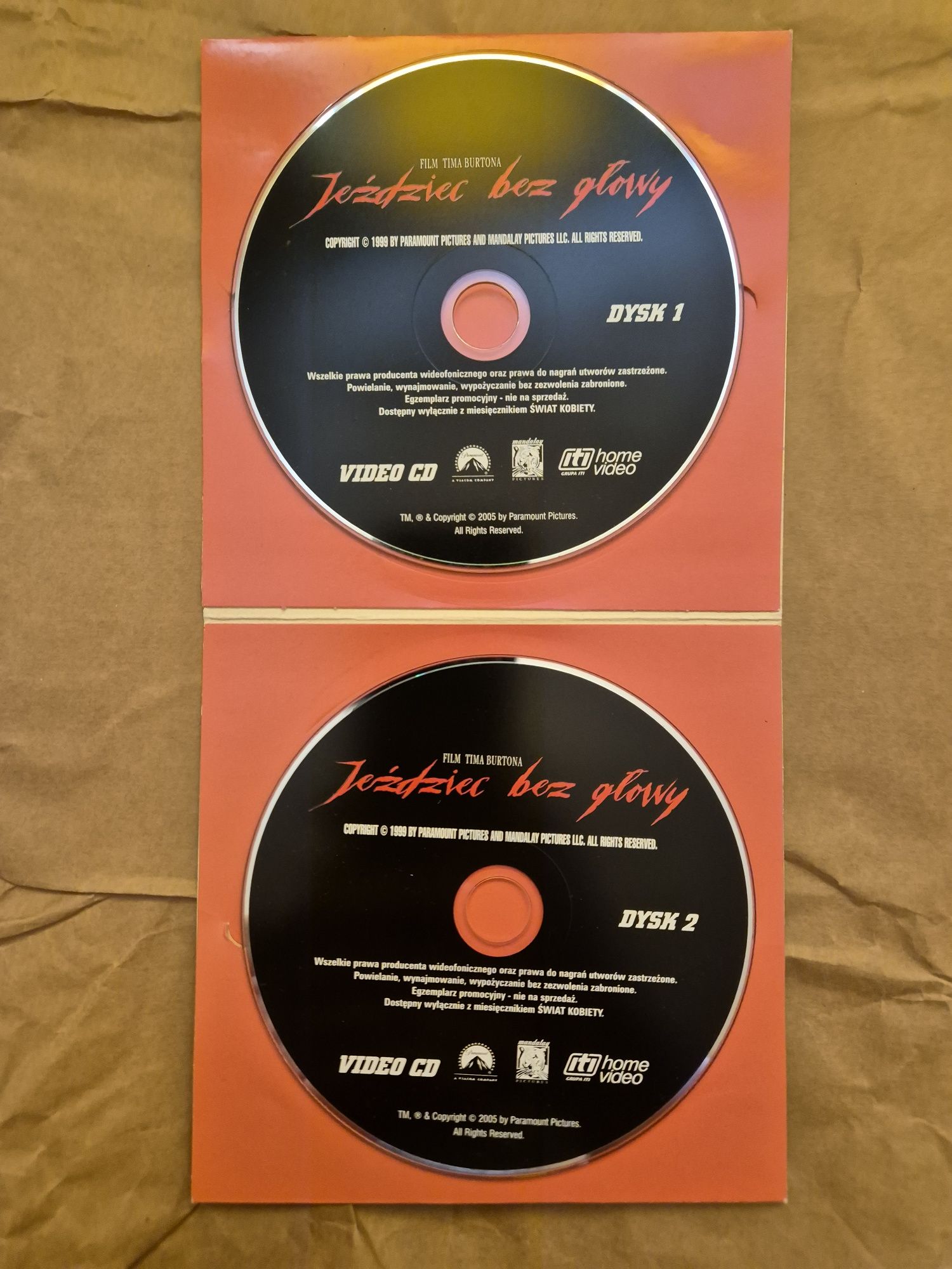 Film VCD Jeździec Bez Głowy Tim Burton Johnny Depp Christina Ricci