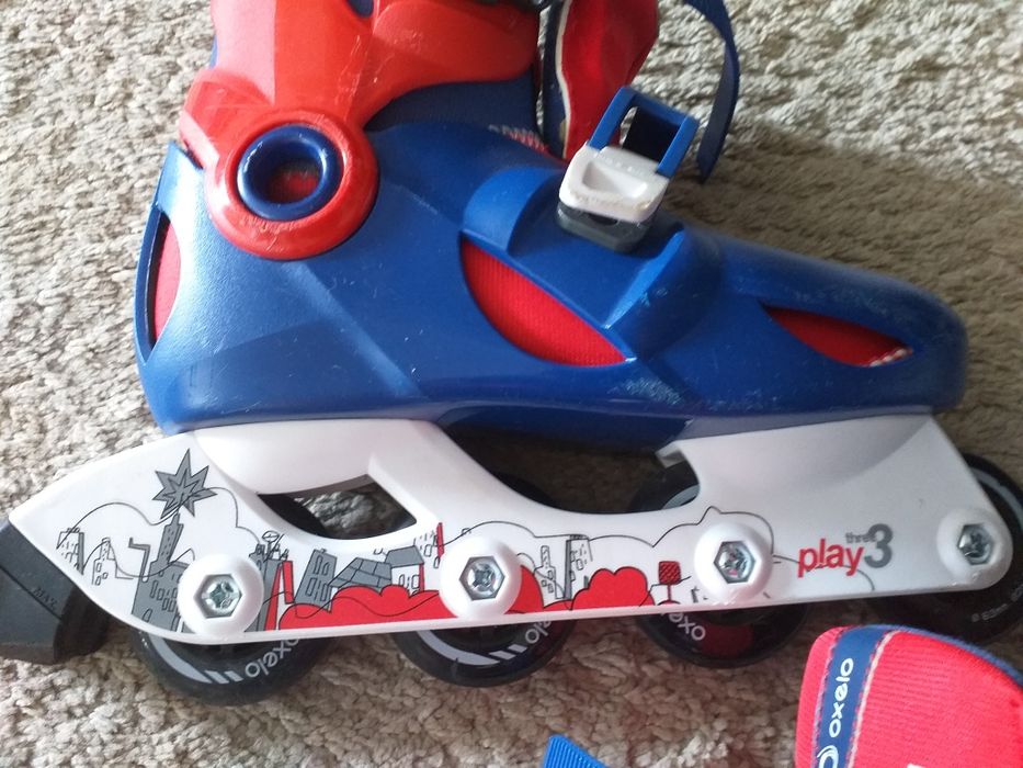 Rolki oxelo z decathlon i ochraniacze