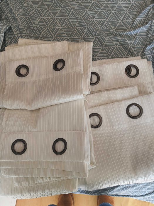 2 pares de cortinados brancos - Gato Preto