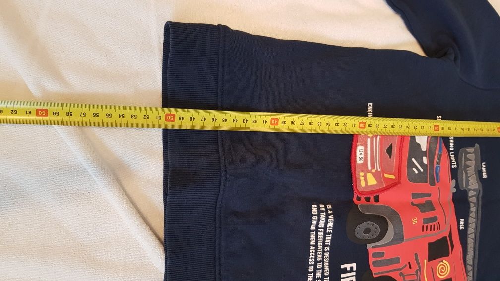 Bluza dresowa chłopięca straż pożarna samochód r.122
