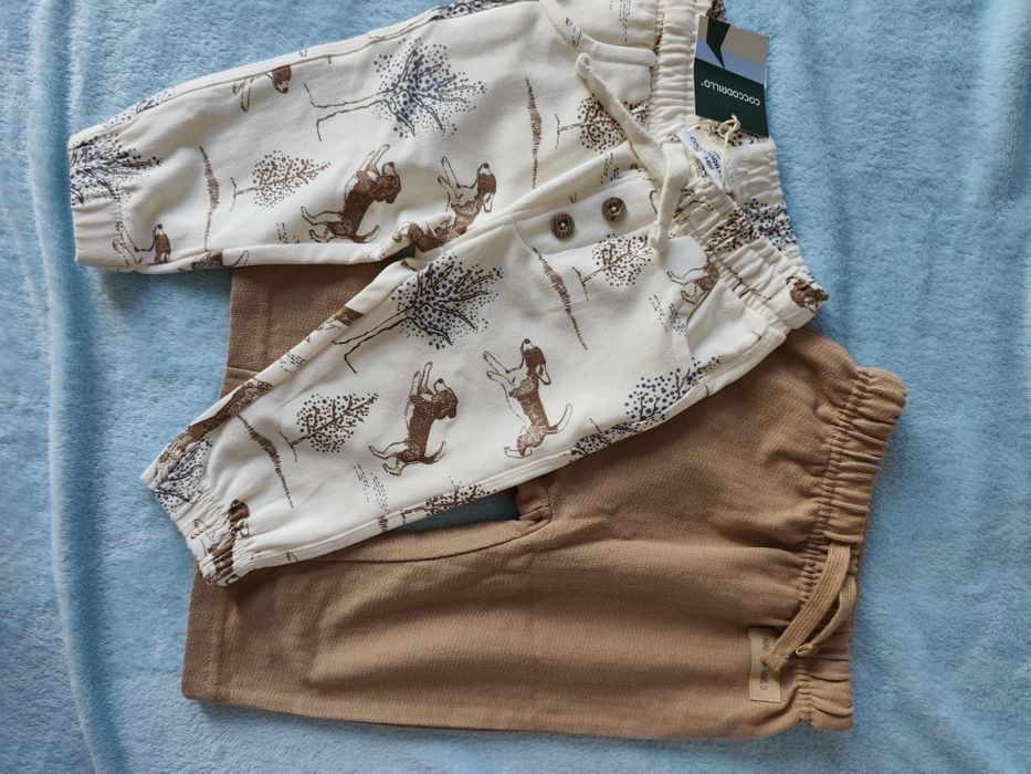 Spodnie 2szt dla chłopca 68 nowe cocodrillo