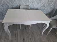 Stół biały rozkładany lakierowany 75x120