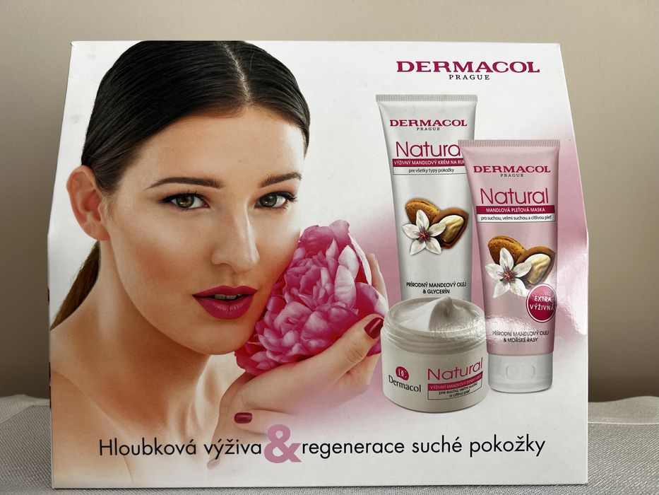 Nowy zestaw Dermacol migdał : krem do twarzy, do rąk i maseczka