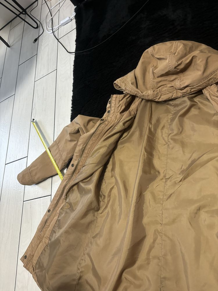 Kurtka XS parka cappuccino - beż jesienna kurtka trencz
